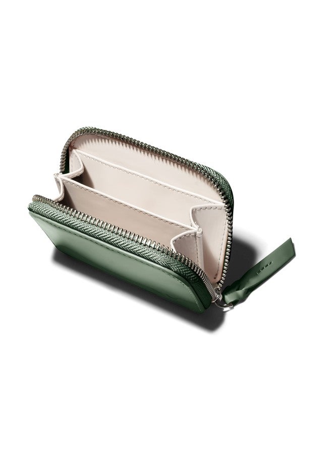 DailyObjects Sap Green Zipper Slim Card & Coin Wallet | Made with Vegan Leather Material | Carefully Handcrafted | Coin Pocket - Image 5